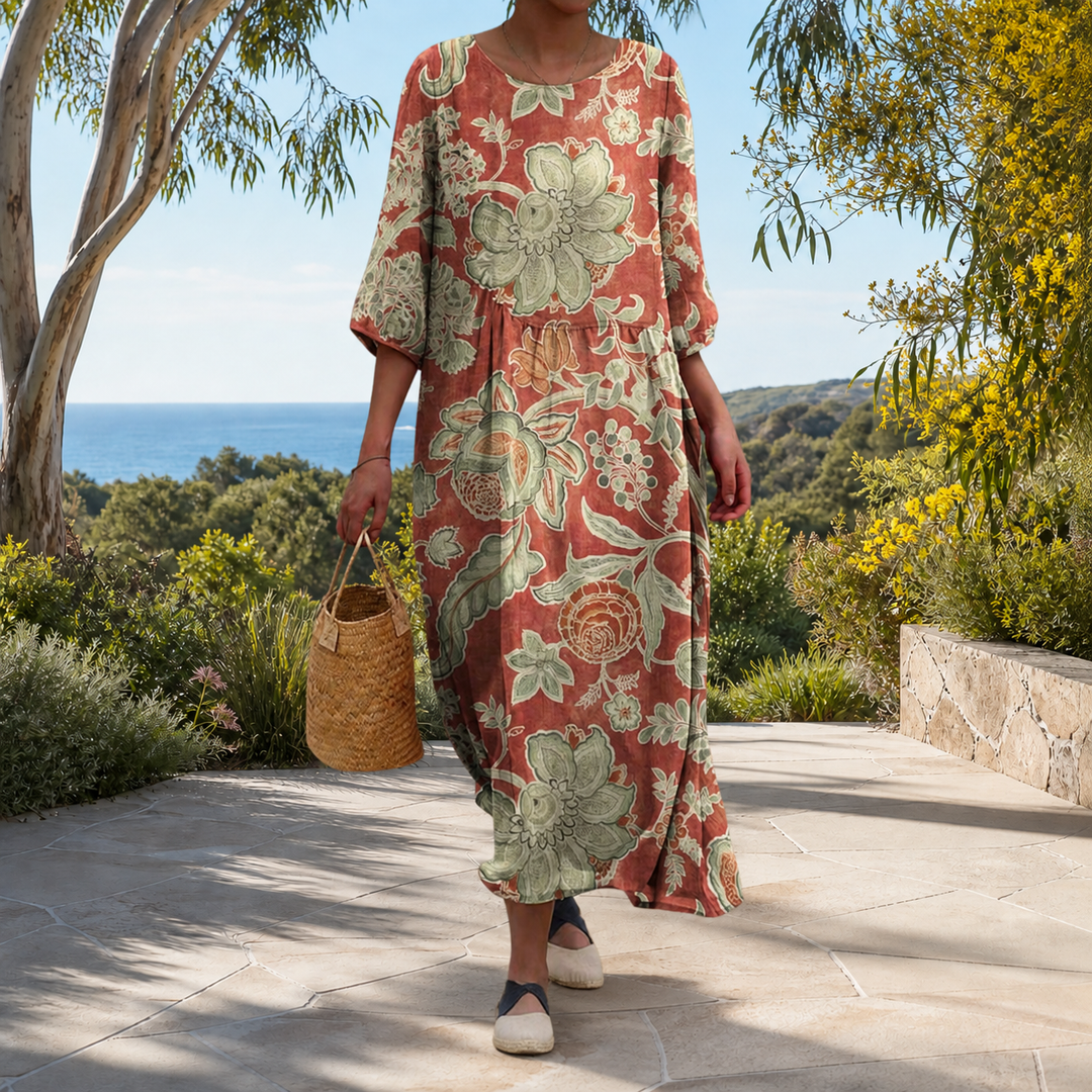 Flowing long dress – chic and comfortable