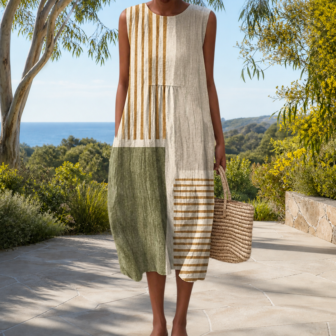 Comfortable sleeveless spring dress