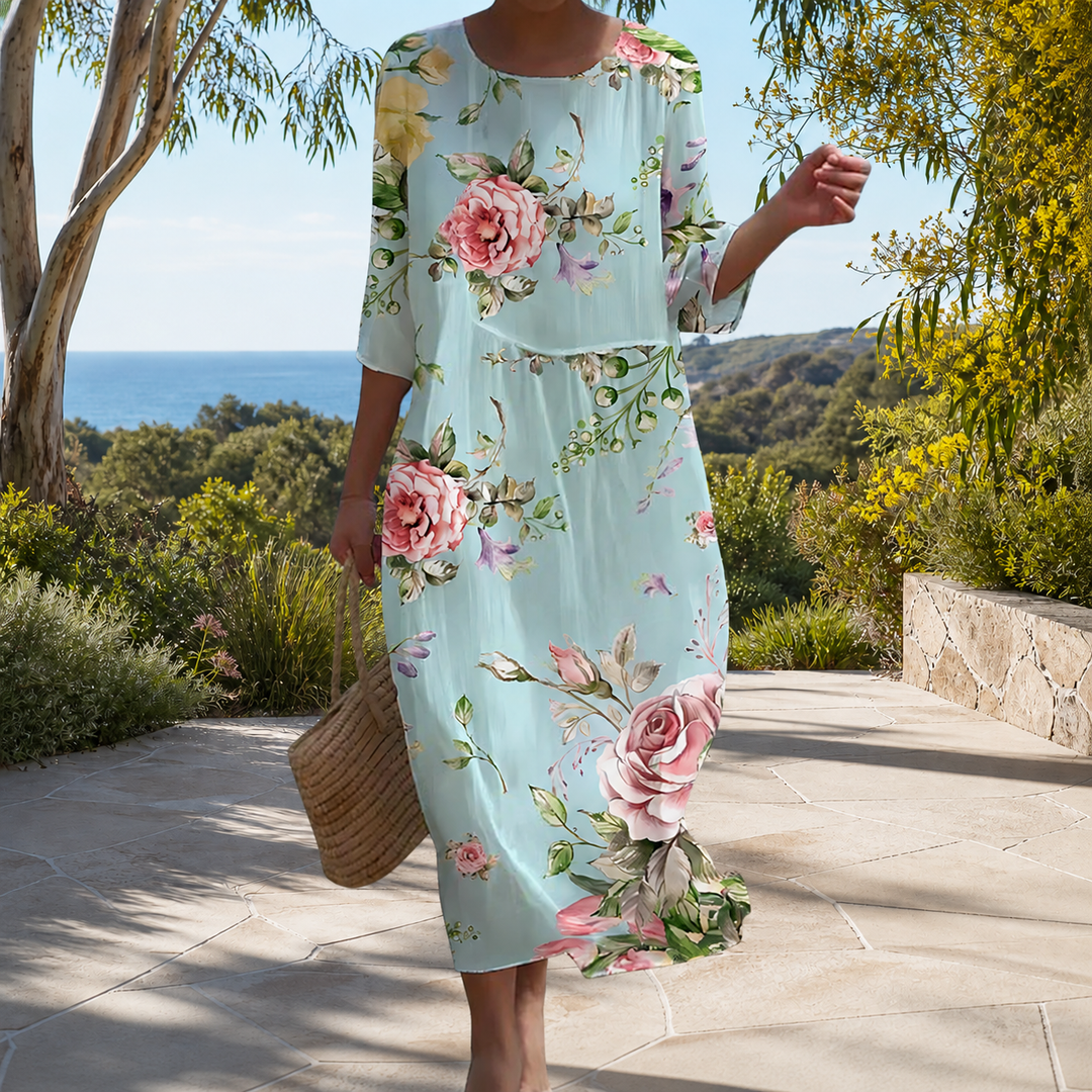 Flowing long dress – chic and comfortable