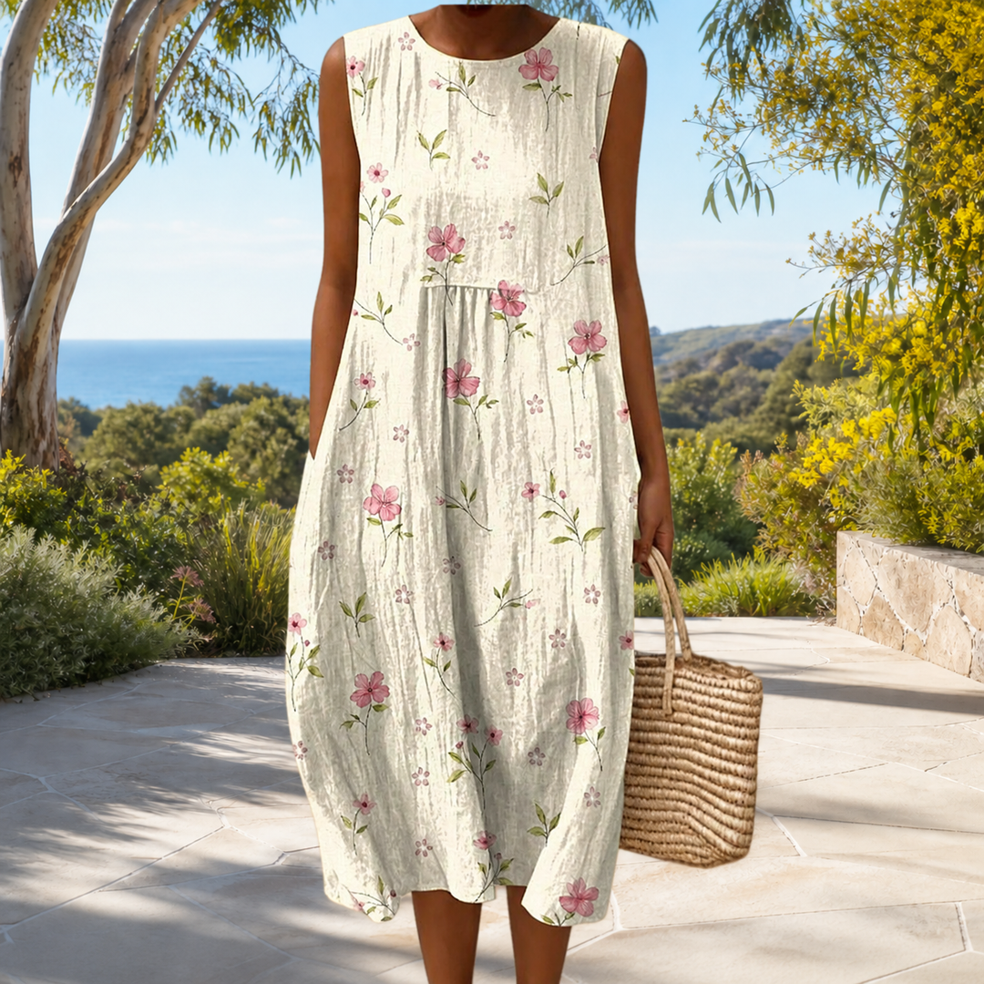 Comfortable sleeveless spring dress