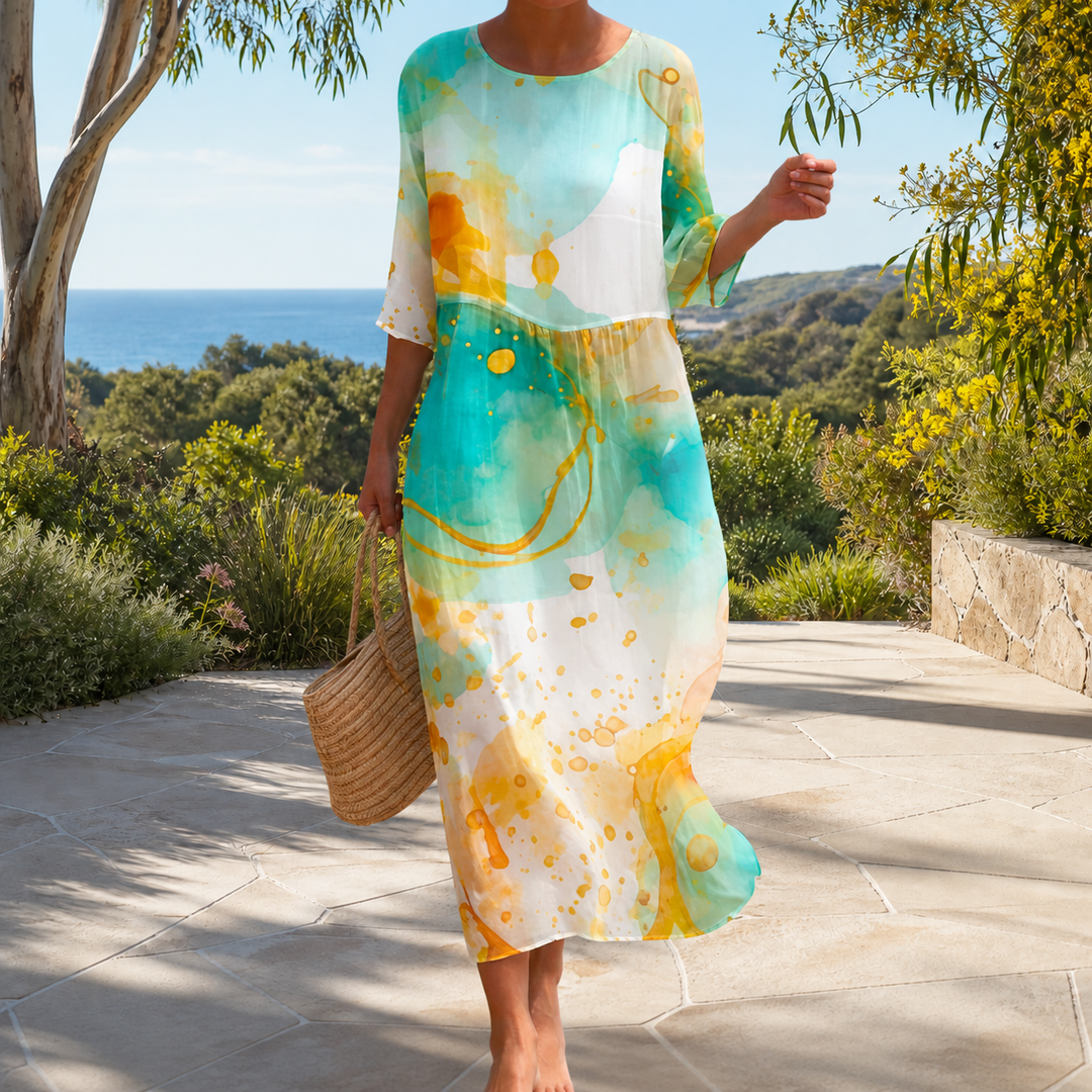 Flowing long dress – chic and comfortable