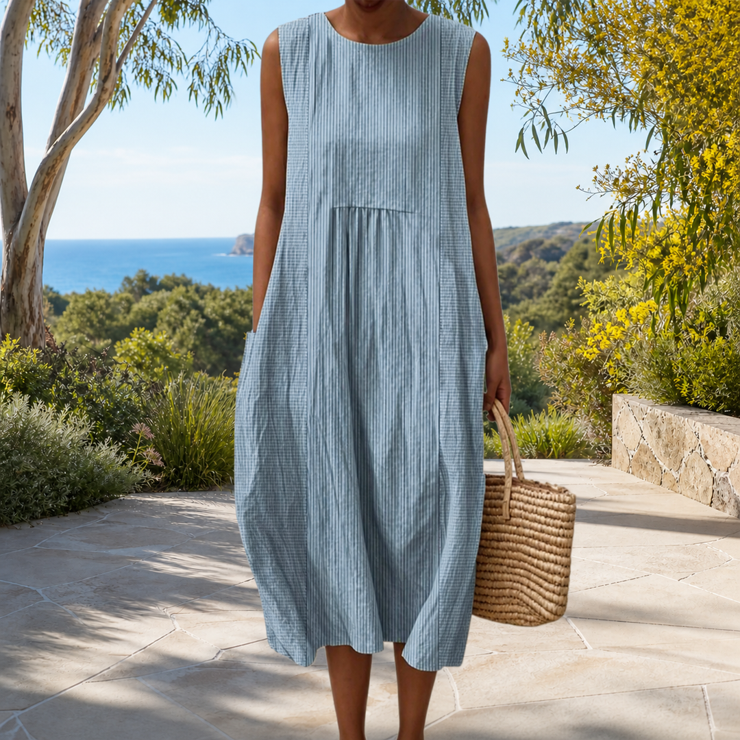 Comfortable sleeveless spring dress