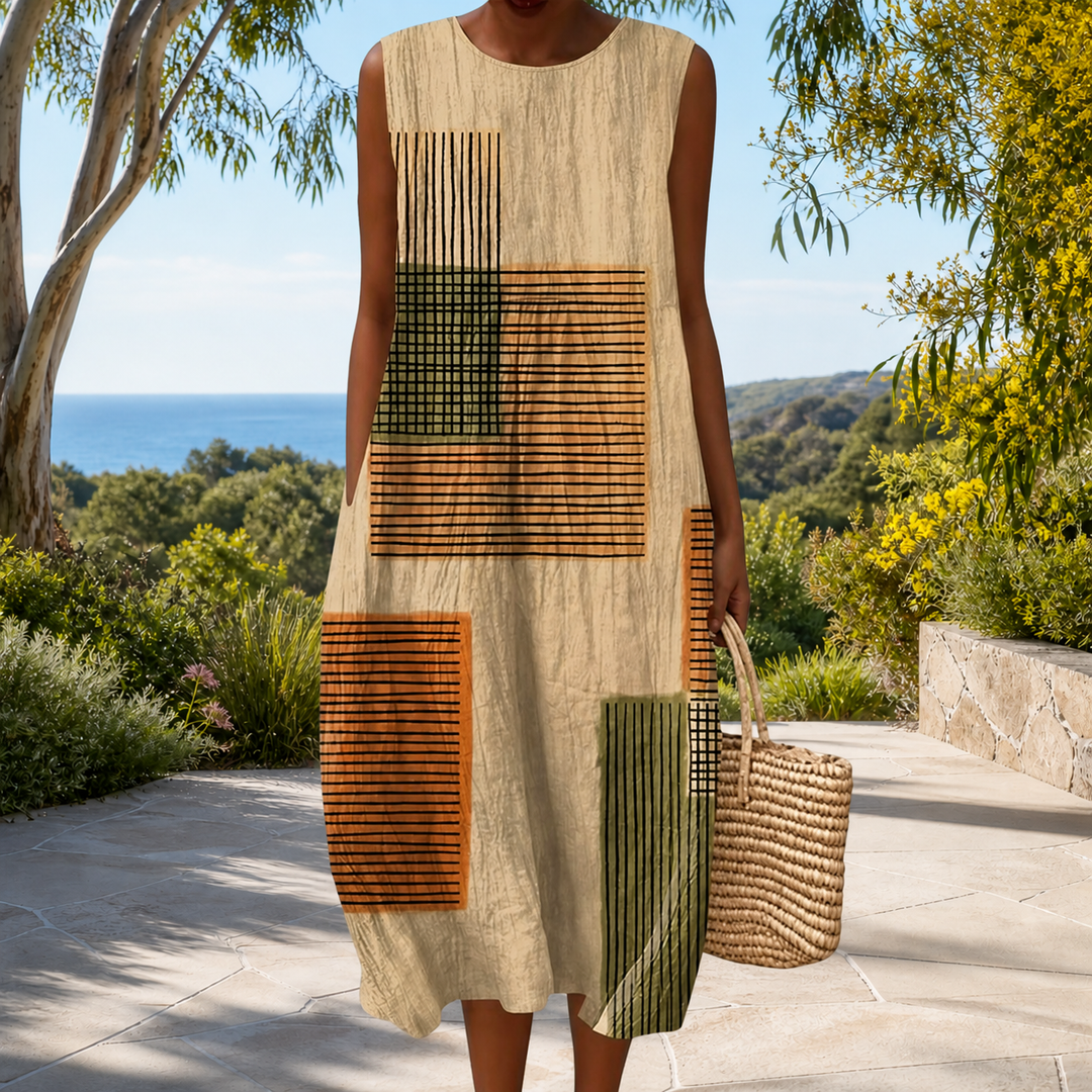 Comfortable sleeveless spring dress