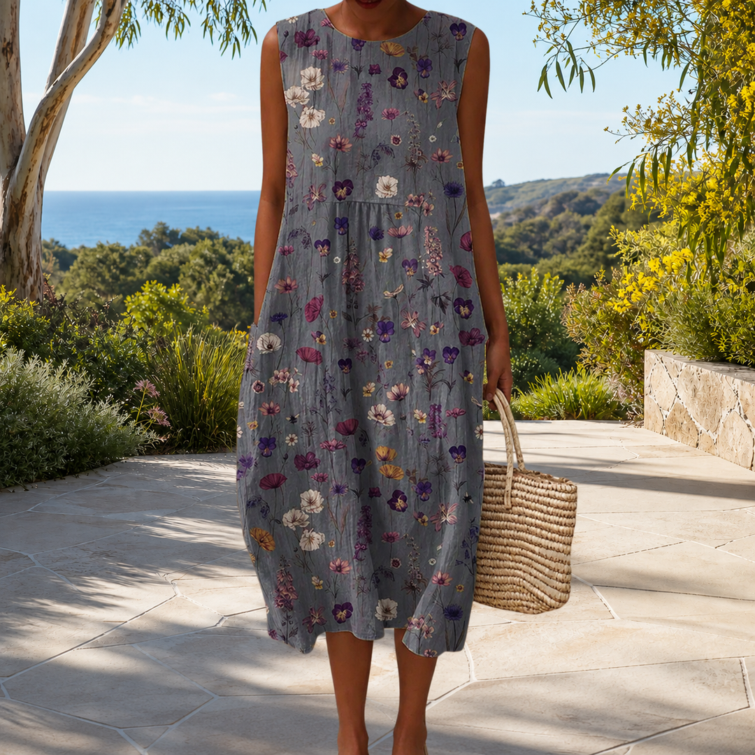 Comfortable sleeveless spring dress