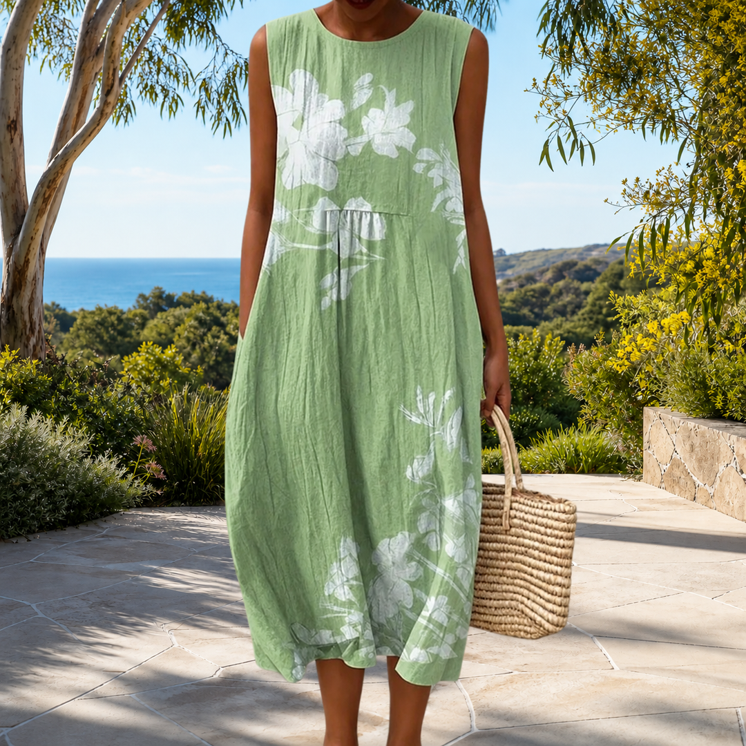Comfortable sleeveless spring dress