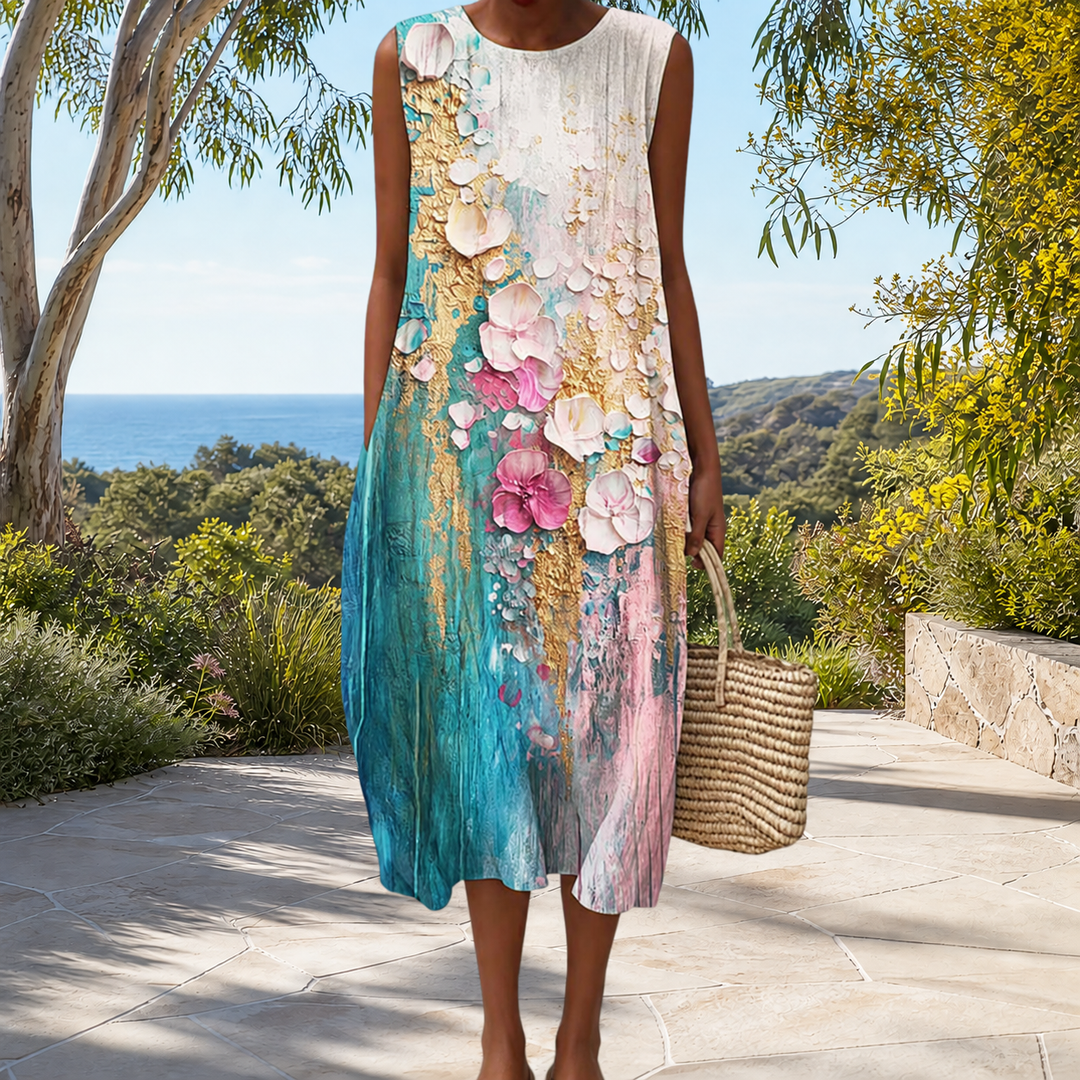 Comfortable sleeveless spring dress
