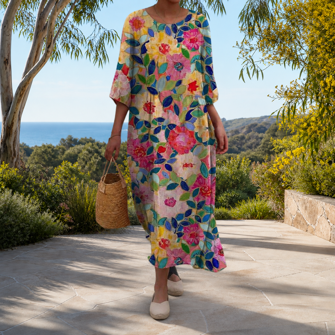 Flowing long dress – chic and comfortable