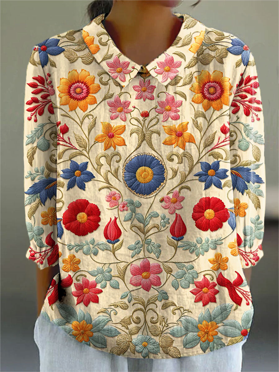 Milena | Artistic blouse with print