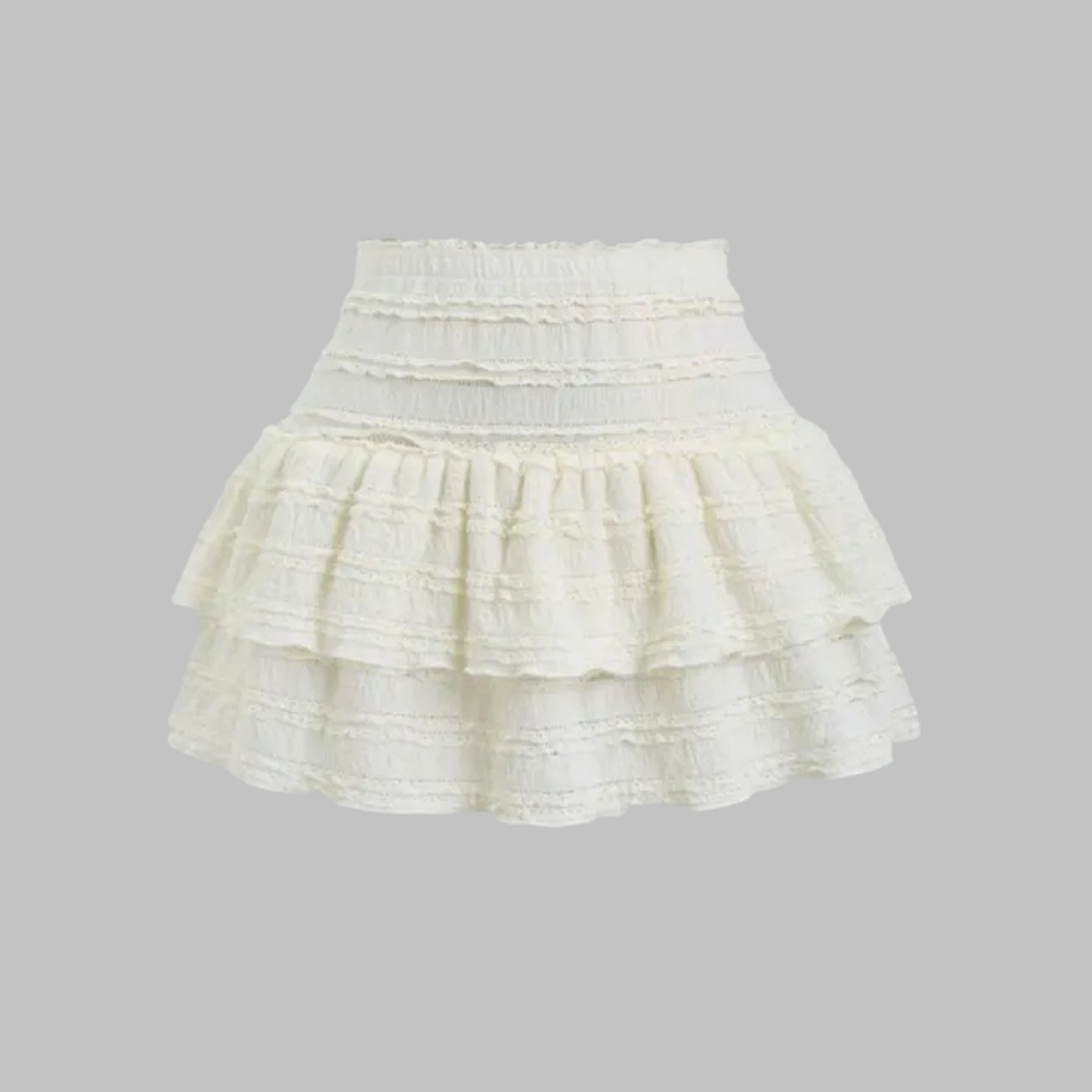Bianca | Chic Layered Ruffle Hem Skort