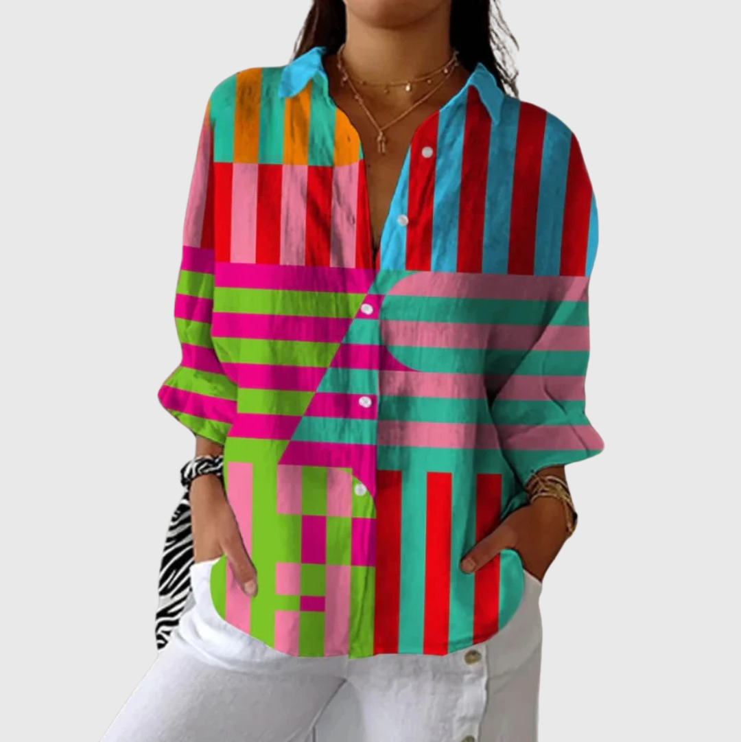 Sonja | Light, colorful blouse with a print