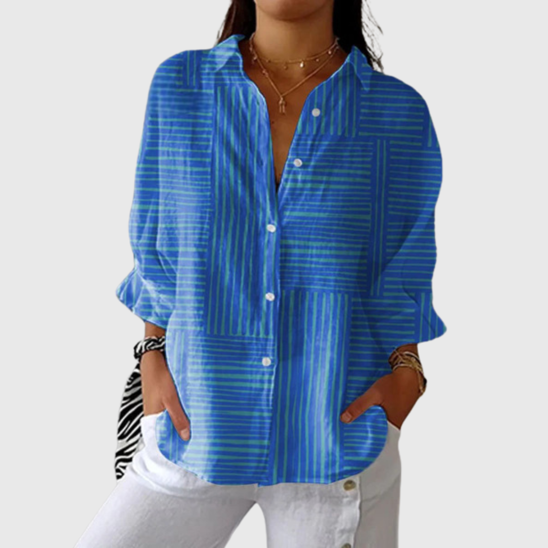Malin | Light, colorful blouse with a print