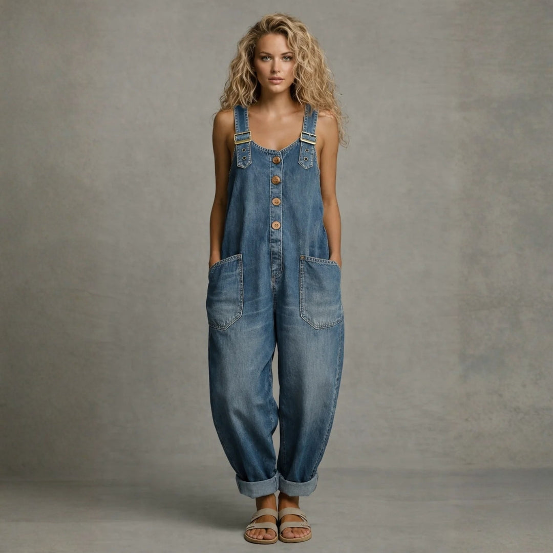 Emma - Stylish Denim Jumpsuit With Pockets