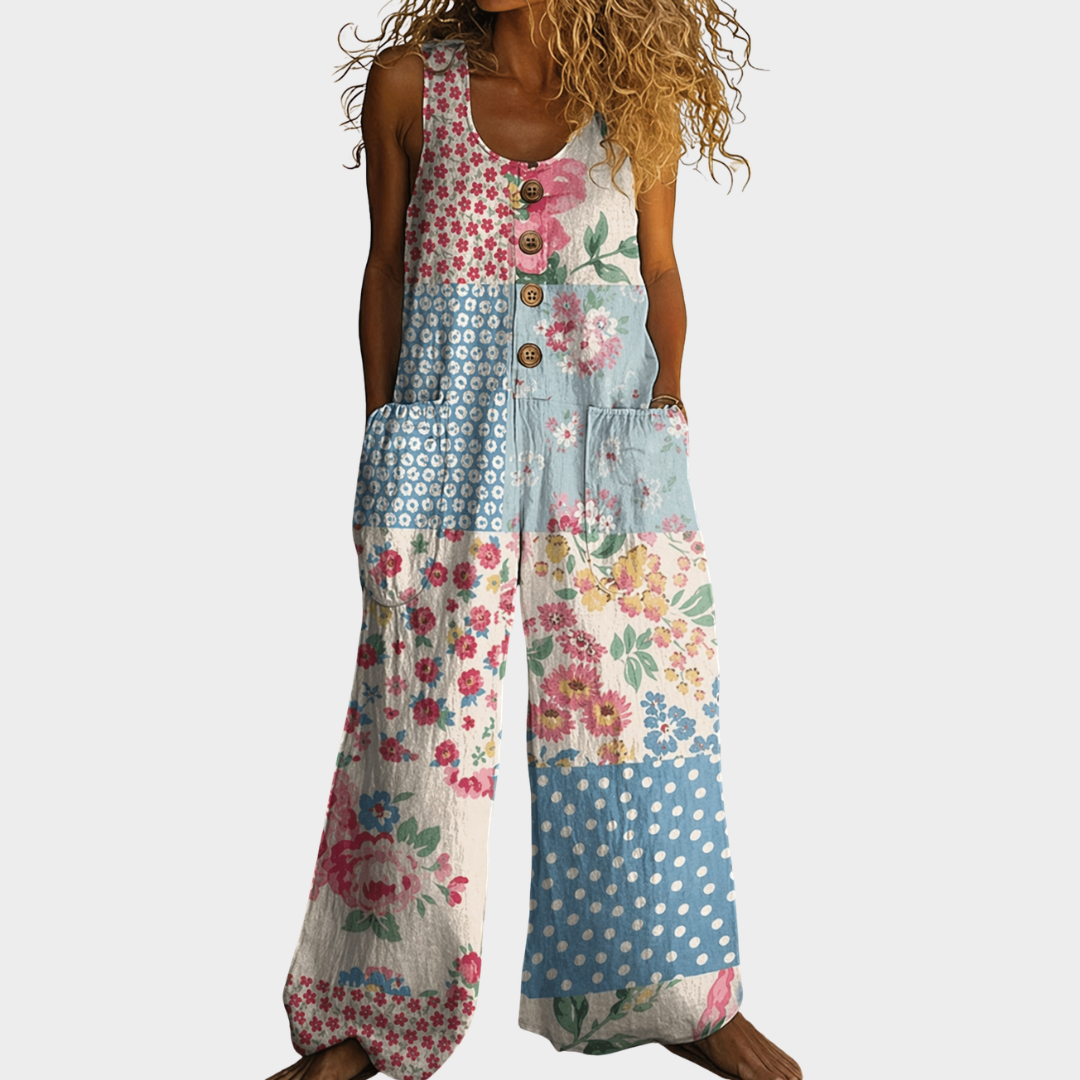 Heather rose | Flowy printed jumpsuit