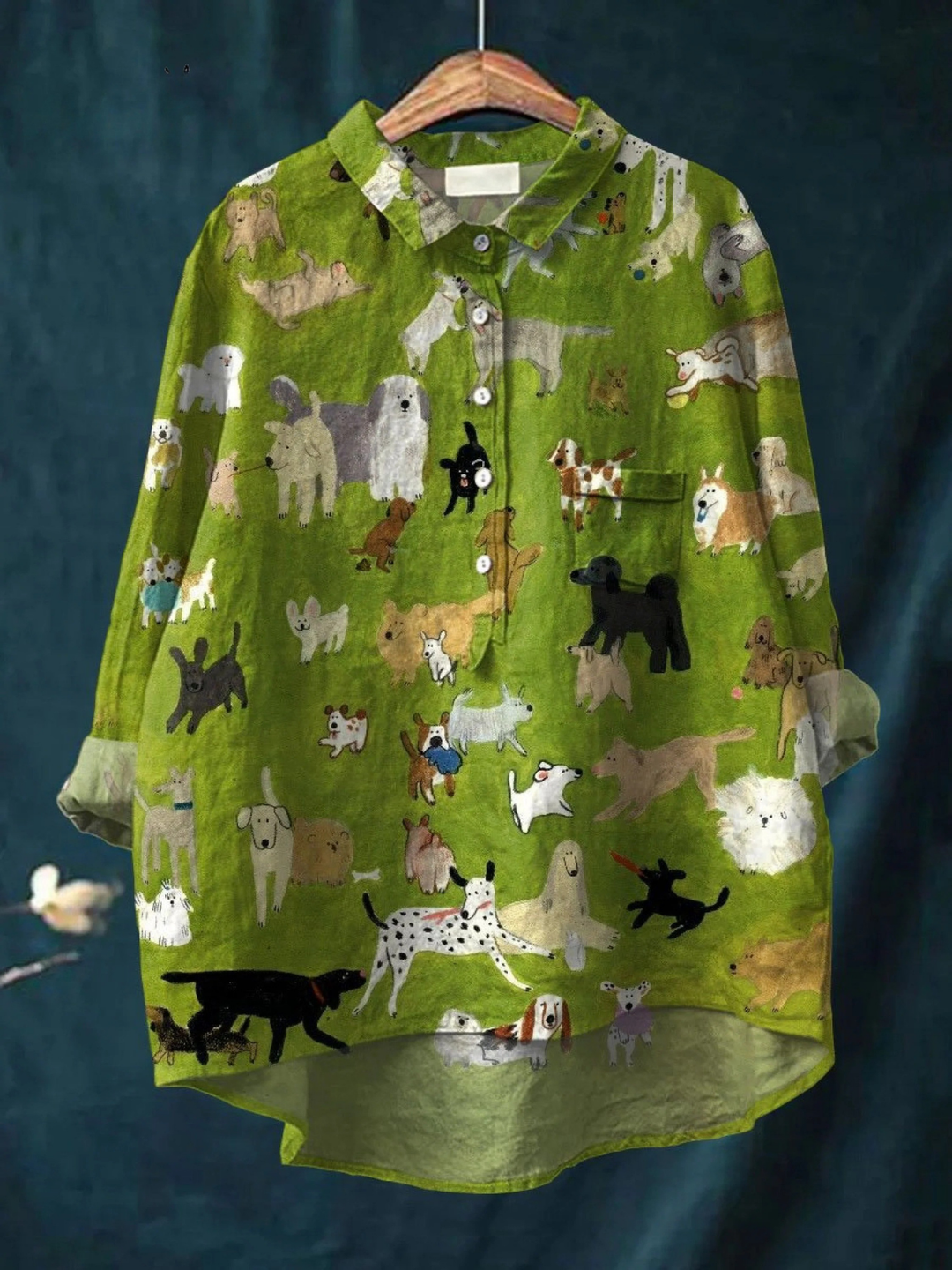 Zoe | Casual t-shirt with dog art print