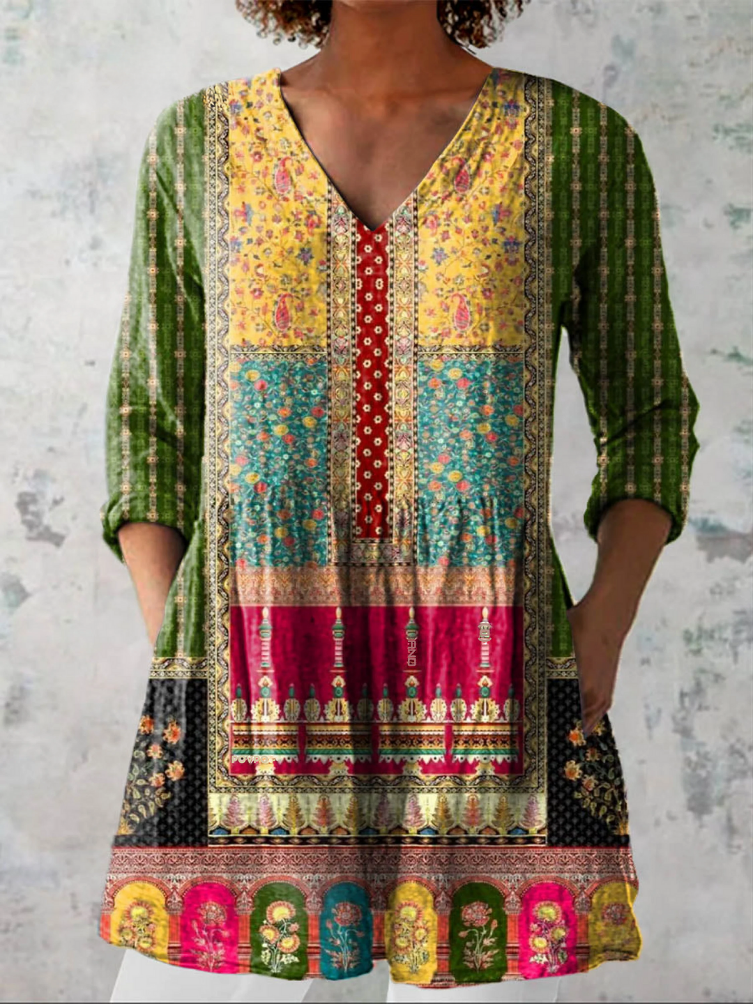 Wanda | Long blouse with V-neck