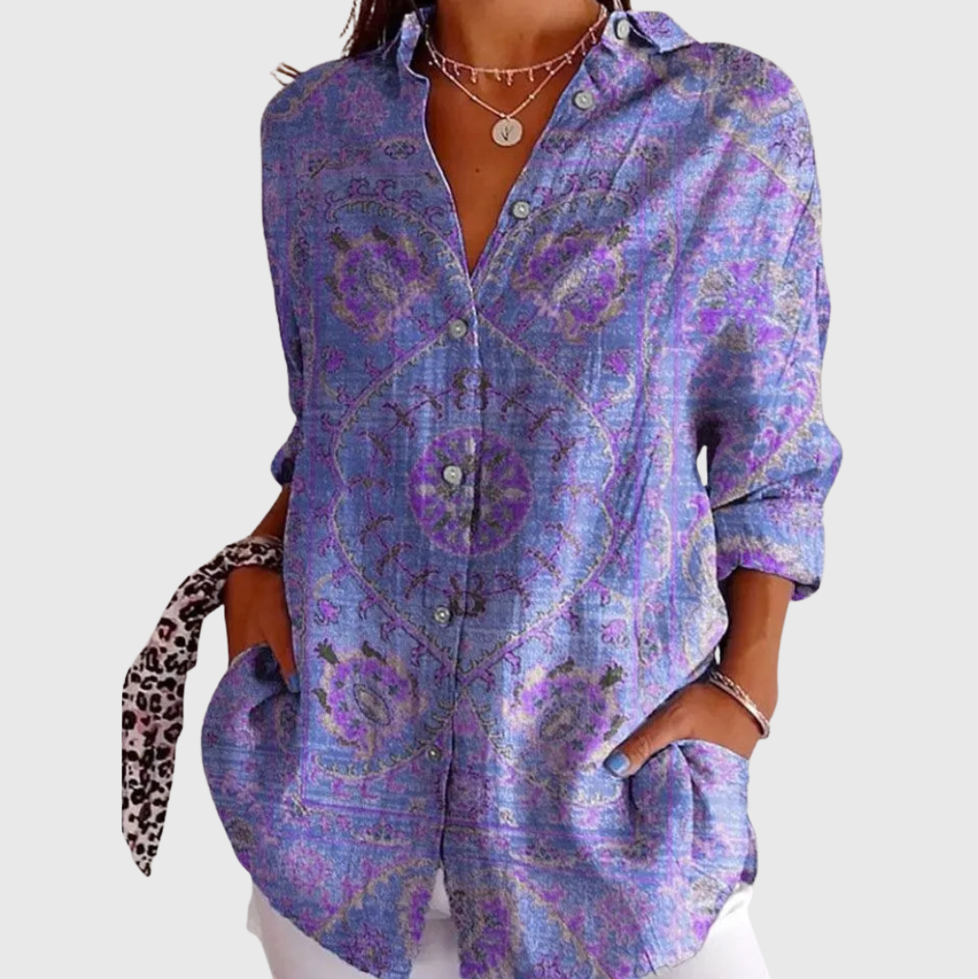 Quote | Light, colorful blouse with a print