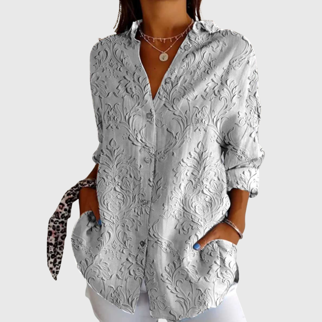 Ulrike | Light, colorful blouse with a print