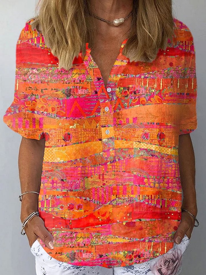 Leandra | Artistic blouse with print