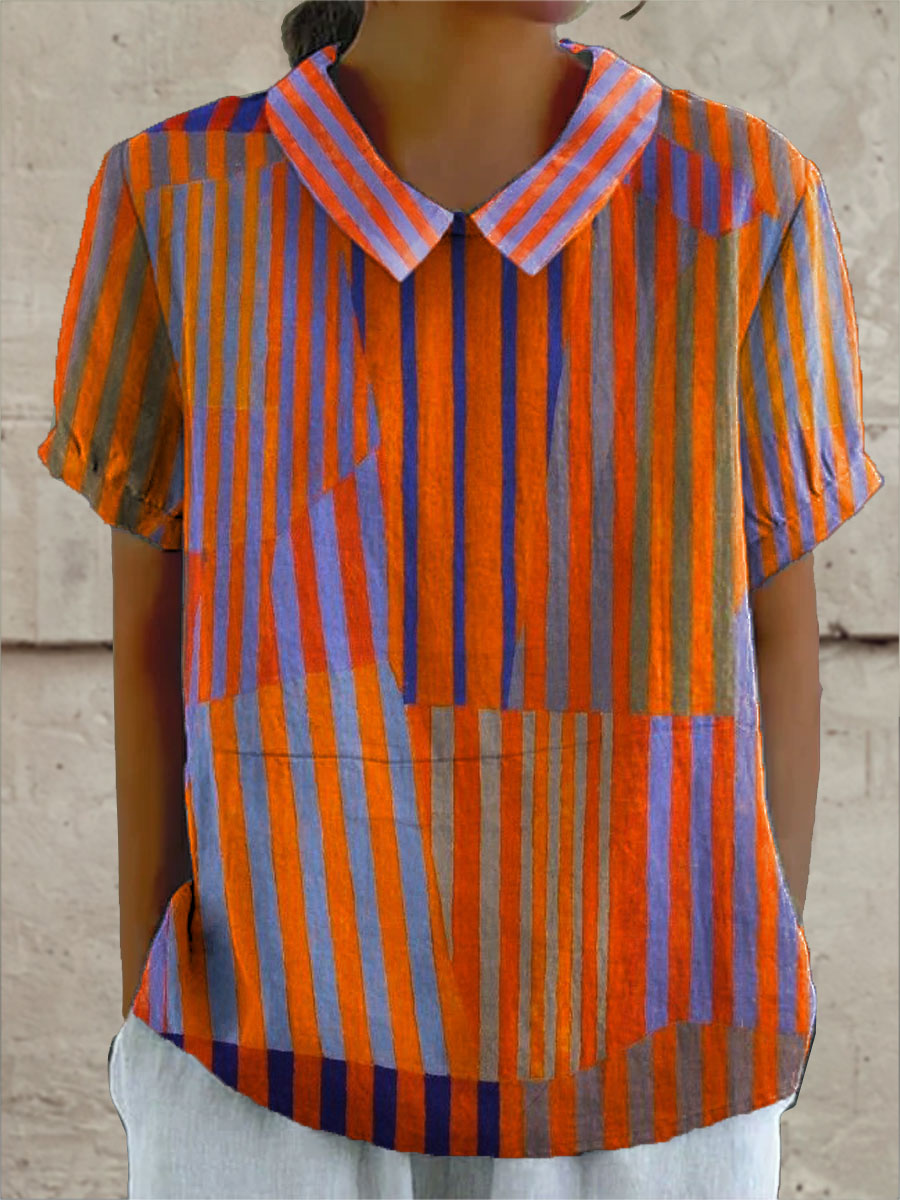 Emma Paula | Blouse with geometric stripes