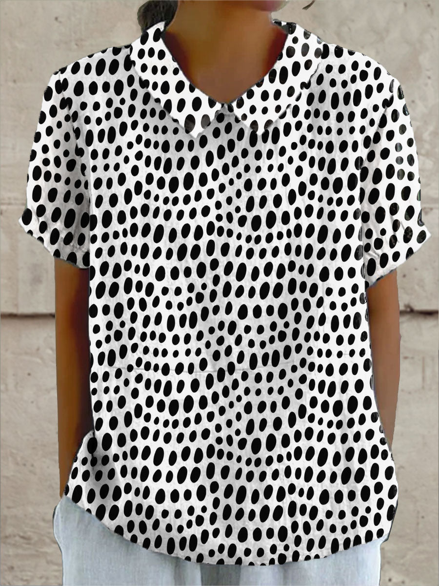 Vroni | Blouse with dot print
