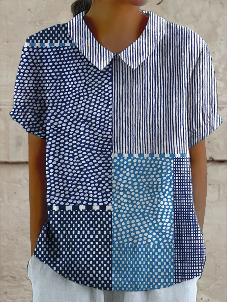 Yasmin | Patchwork print blouse