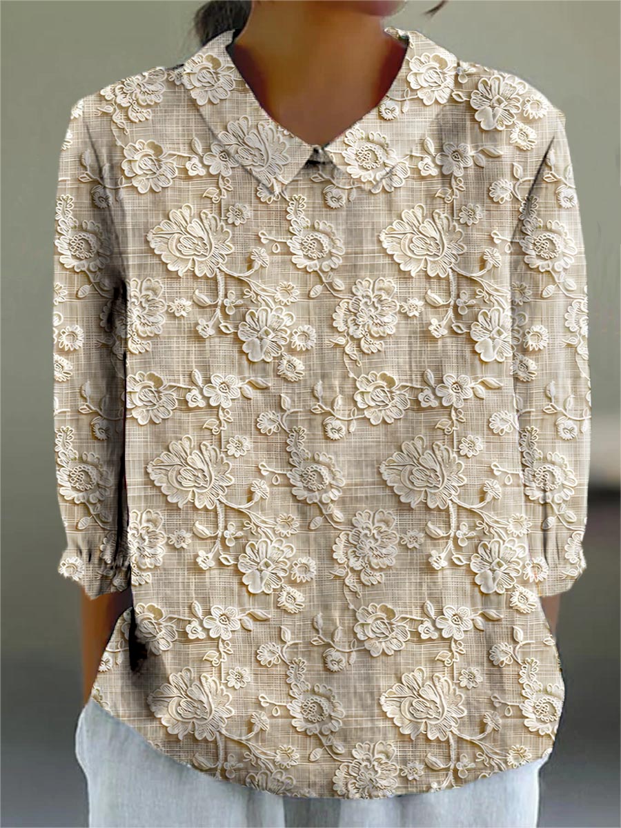 Cassandra | Artistic blouse with print