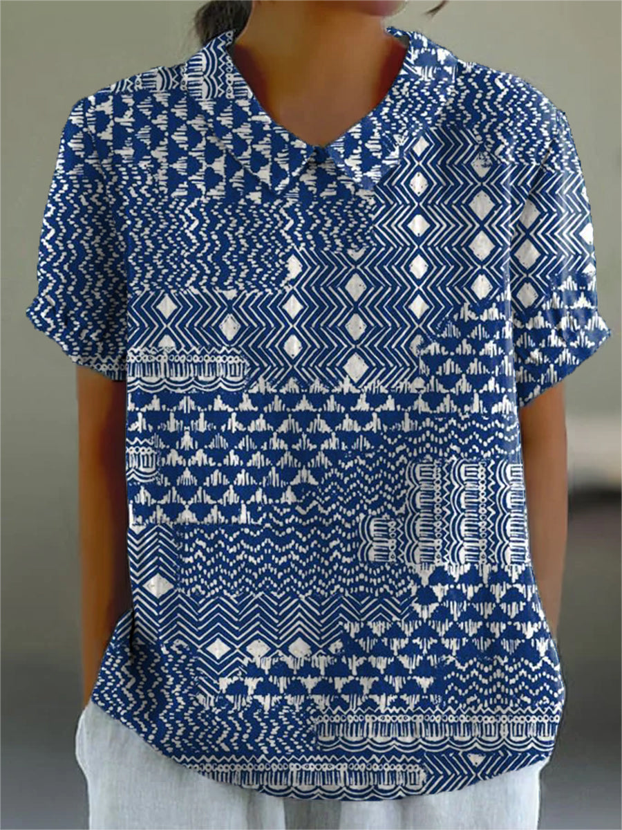 Mia Martha | Blouse with tribal print