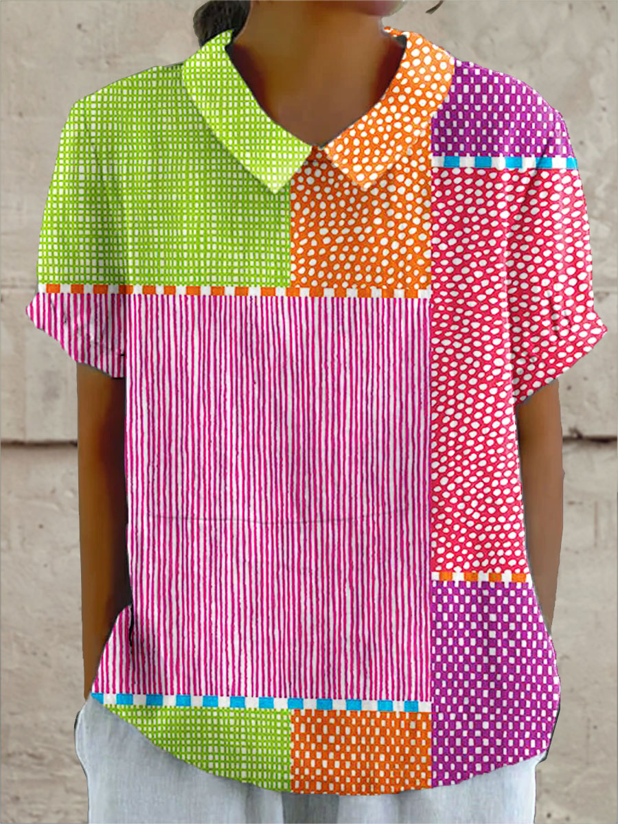 Mia Lotte | Colorful patchwork blouse