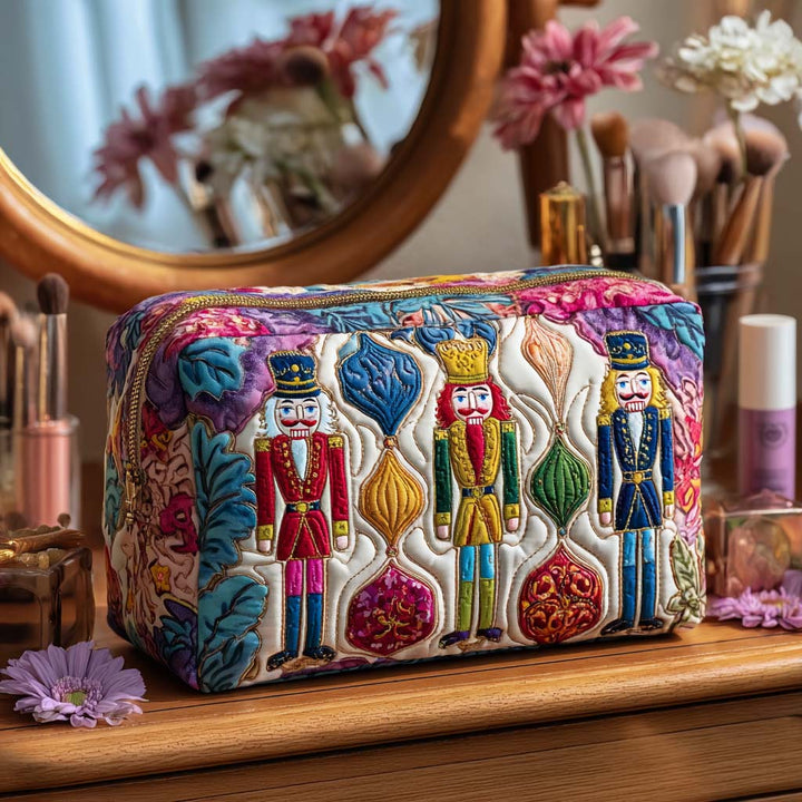 Quilted Cosmetic Bag with Christmas Soldier