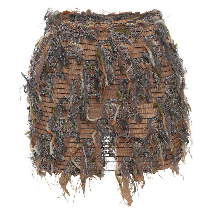 Tamara | Chic Fringe Detail High-Waist Mini Skirt