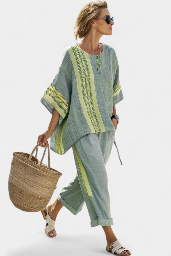 Olivia - Boho Linen and Bamboo Set