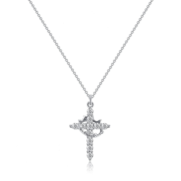 Rachael | Classic Cross &amp; Crown Necklace