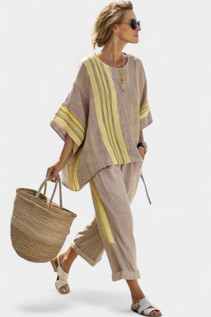 Olivia - Boho Linen and Bamboo Set