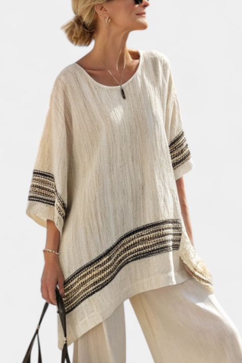 Maya - Elegant Linen and Bamboo Set