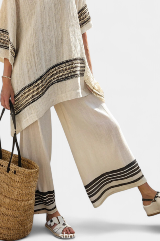 Maya - Elegant Linen and Bamboo Set