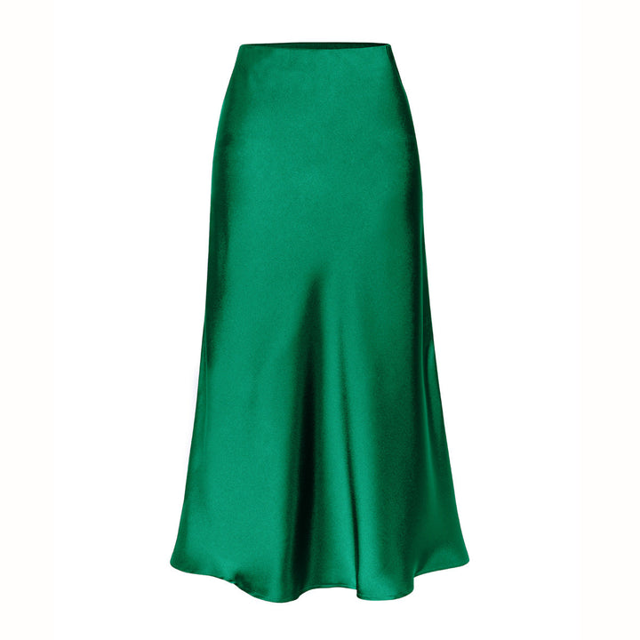 Yasmin | Elegant High Waist Side Slit Midi Skirt