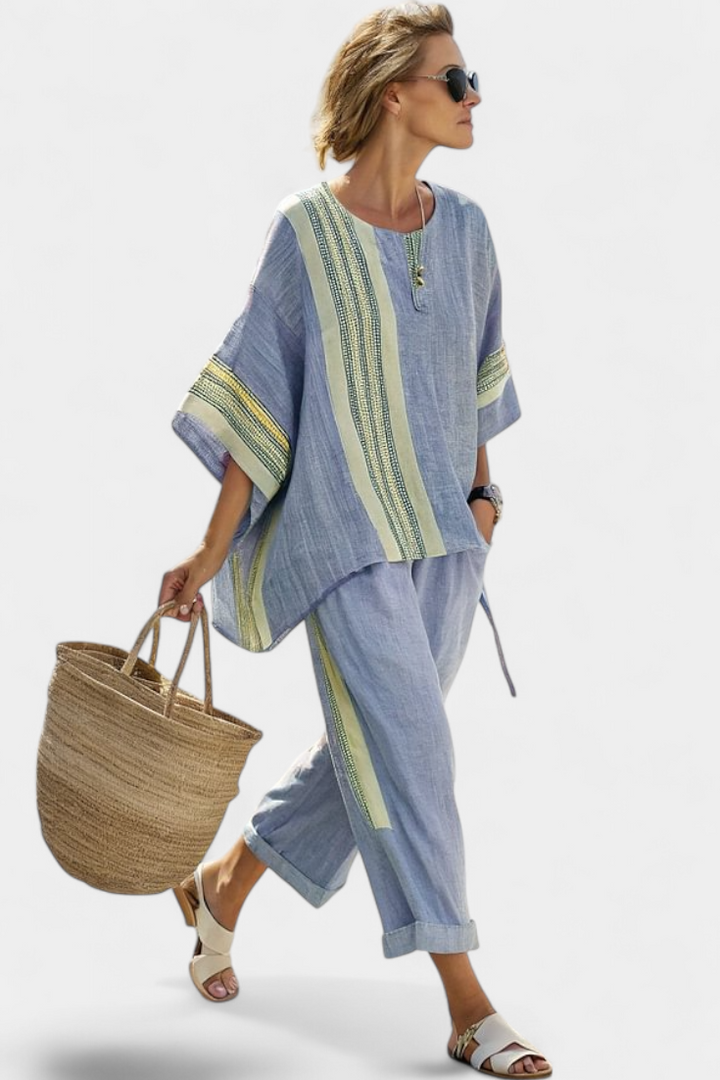 Olivia - Boho Linen and Bamboo Set