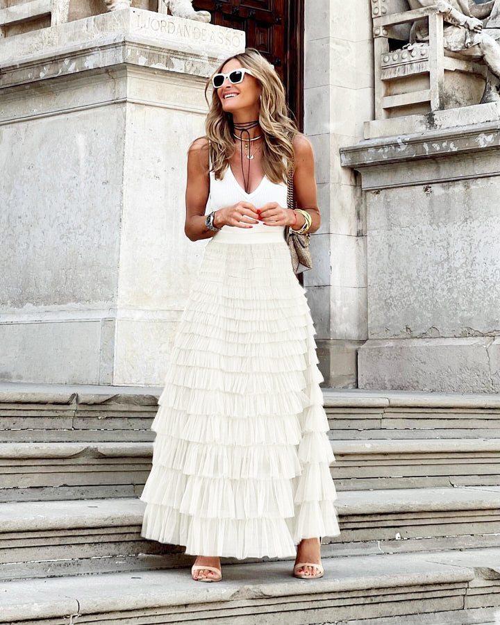 Felicity | Elegant Maxi Layered Cake Skirt
