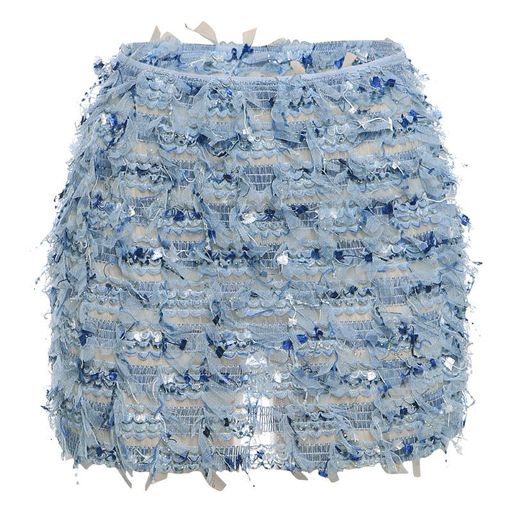 Tamara | Chic Fringe Detail High-Waist Mini Skirt