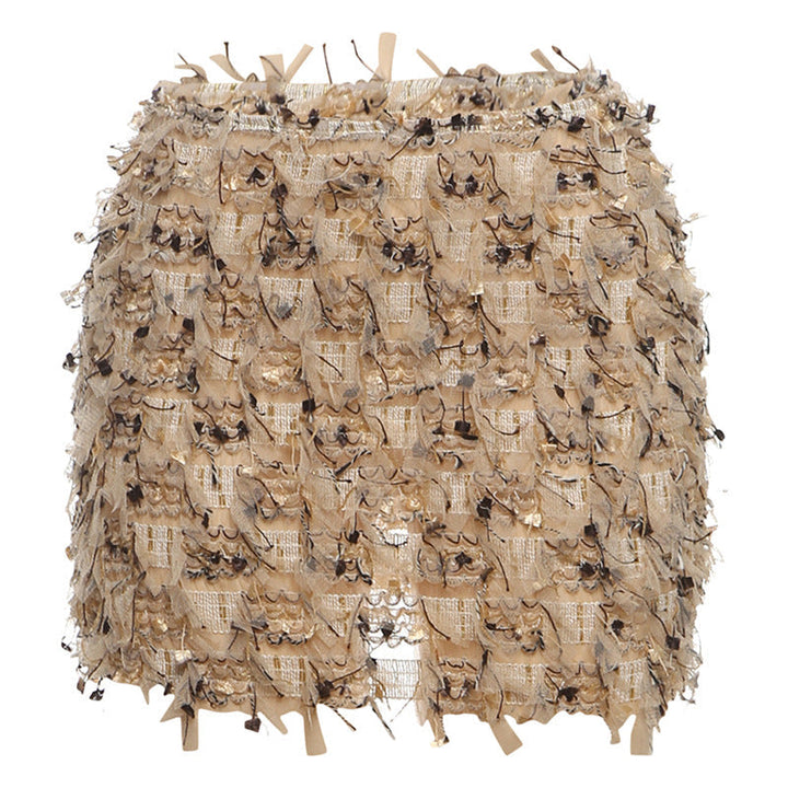 Tamara | Chic Fringe Detail High-Waist Mini Skirt