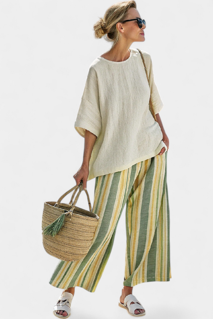 Nia - Bamboo Linen Olive Set