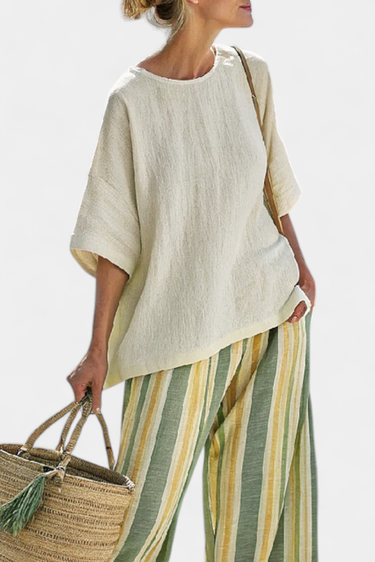 Nia - Bamboo Linen Olive Set