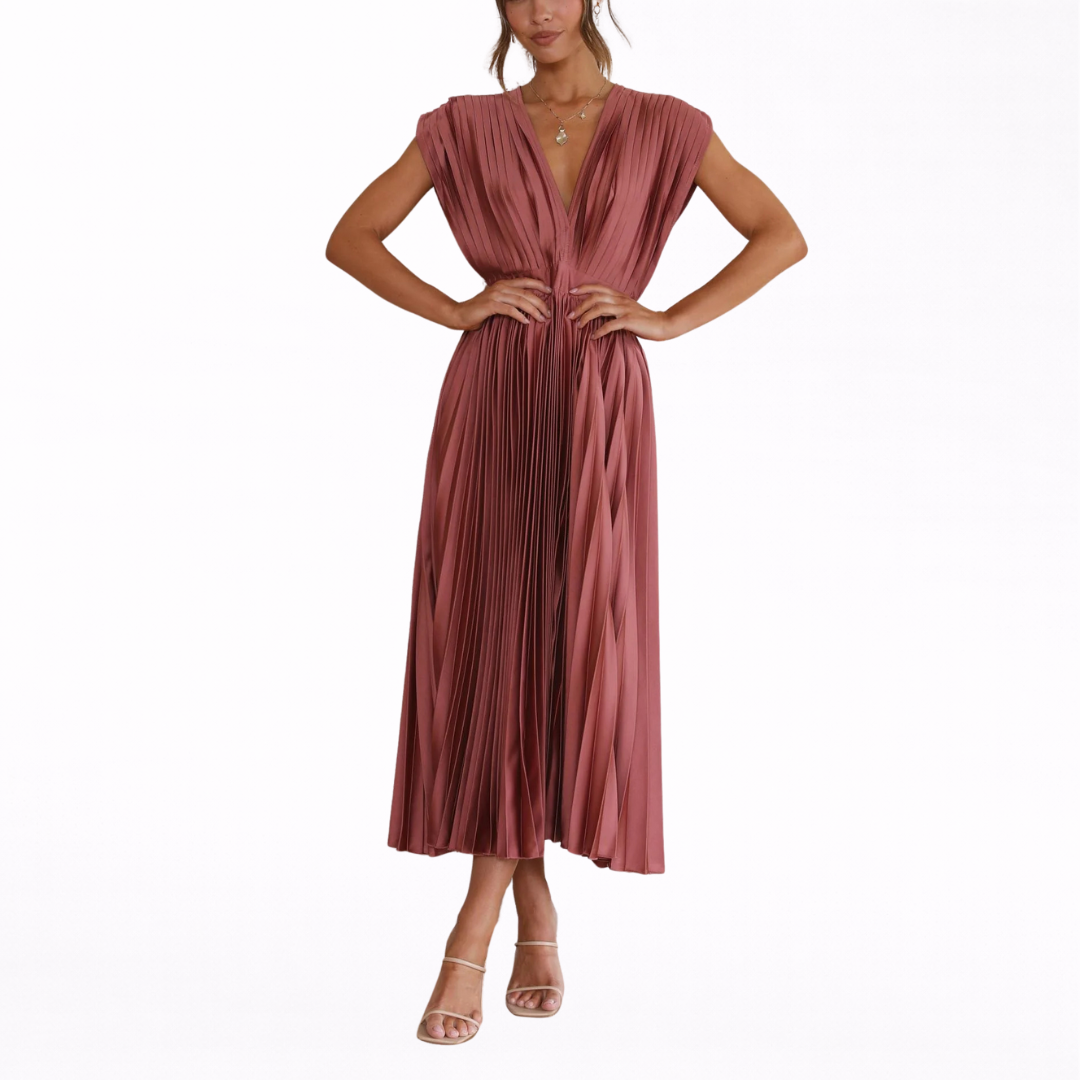 Sina | Elegant pleated dress