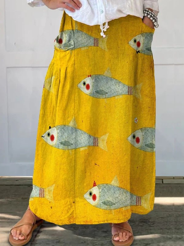 Catherine | Lightweight printed skirt