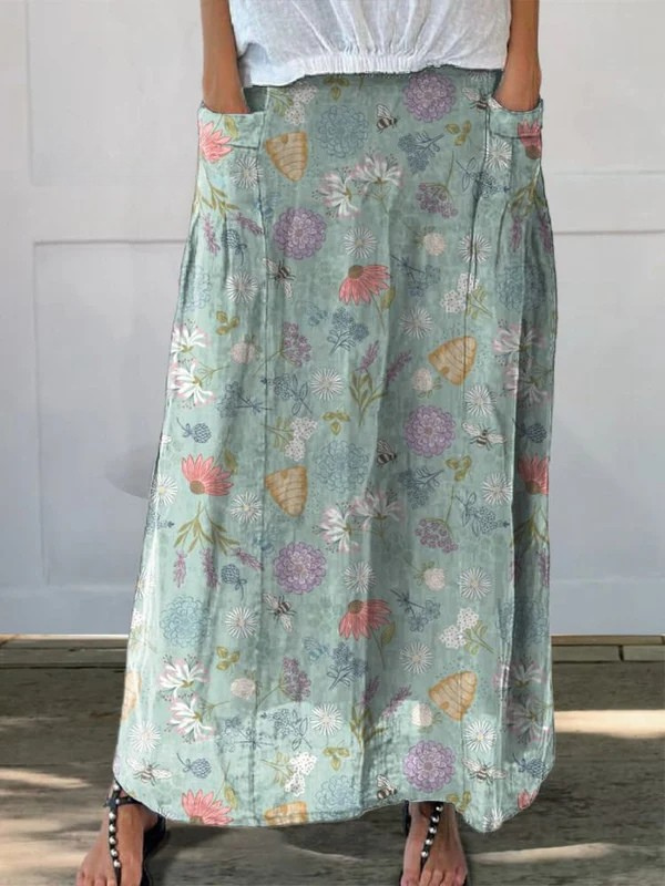 Hannah | Lightweight printed skirt