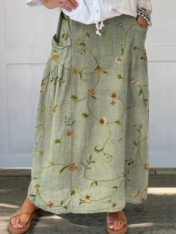 Louise | Lightweight printed skirt