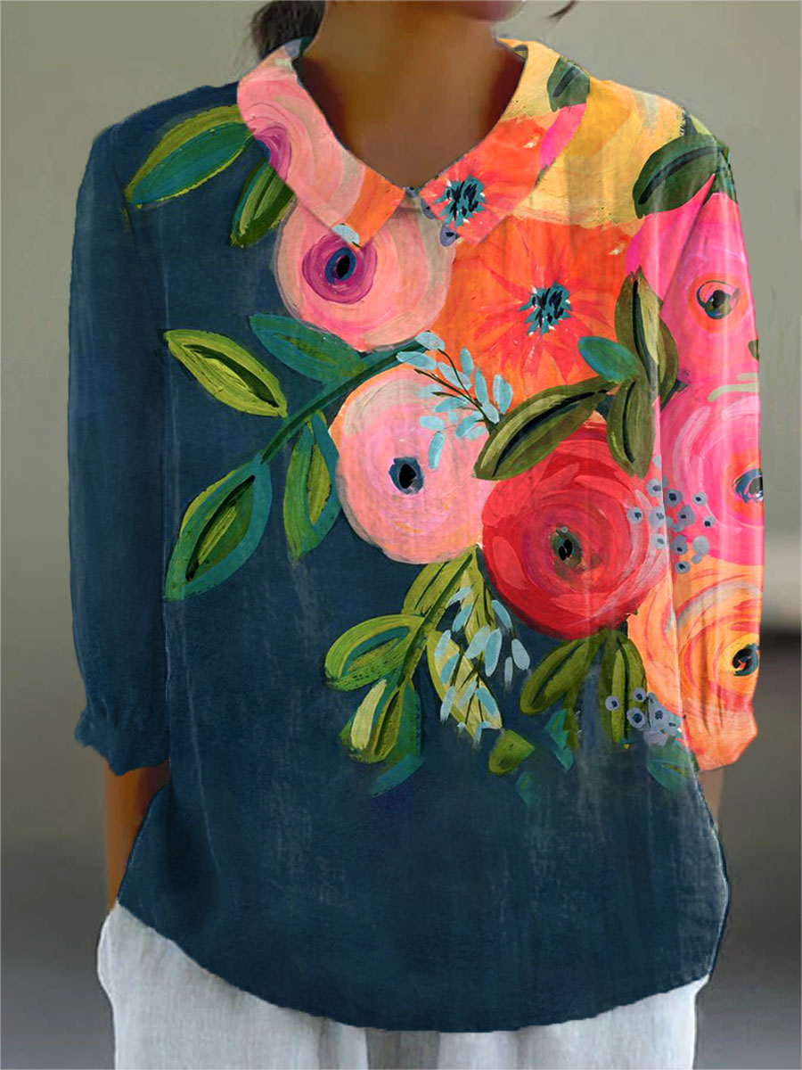 Samira | Artistic blouse with print