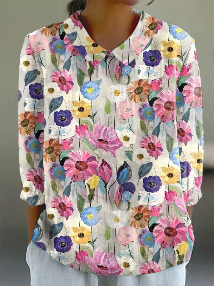 Vera | Artistic blouse with print