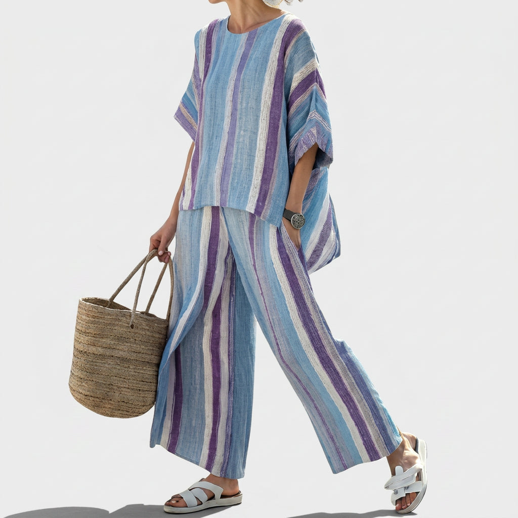 Zara - Lilac Stripe Set