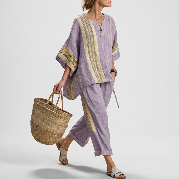 Olivia - Boho Linen and Bamboo Set